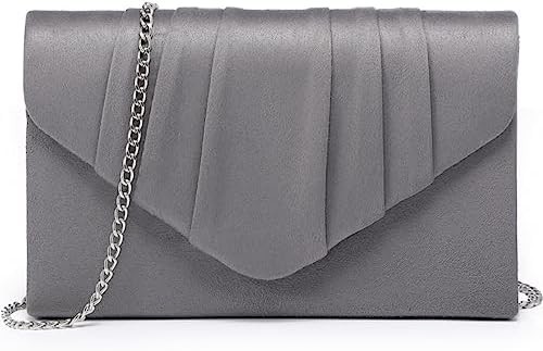 DASEIN WOMEN'S EVENING BAG PLEATED ENVELOPE CLUTCH HANDBAG WEDDING PARTY BRIDAL PURSE