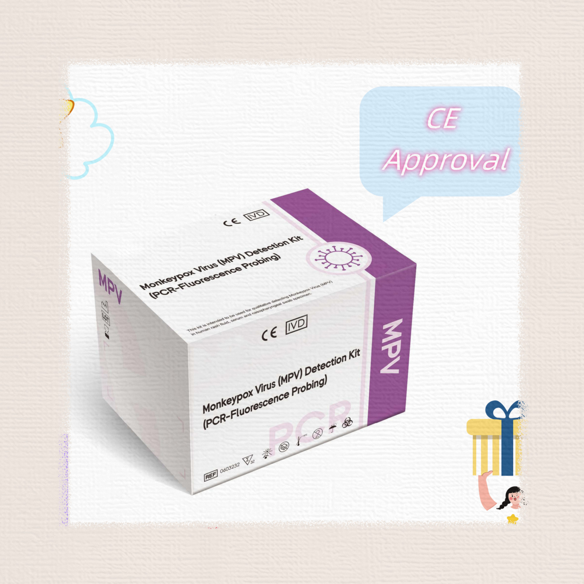 monkeypox Mpox infectious disease detect reagent PCR for Skin mucosal Lesion Site Specimen Store at 2-35C