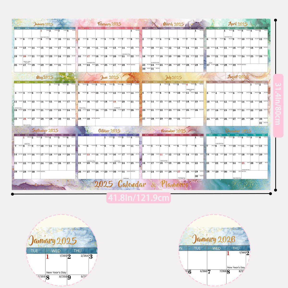 End Month December Custom Wall Calendar 12 Photos for Business Needs