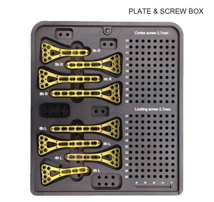 2.5/2.7mm Multi Axial Locking Plates Instrument Set Distal Radius Locking Plate