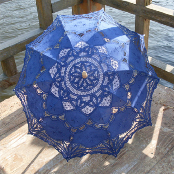 Sunshade Lace Wedding Parasol Umbrella 42cm Decorative Multicolor