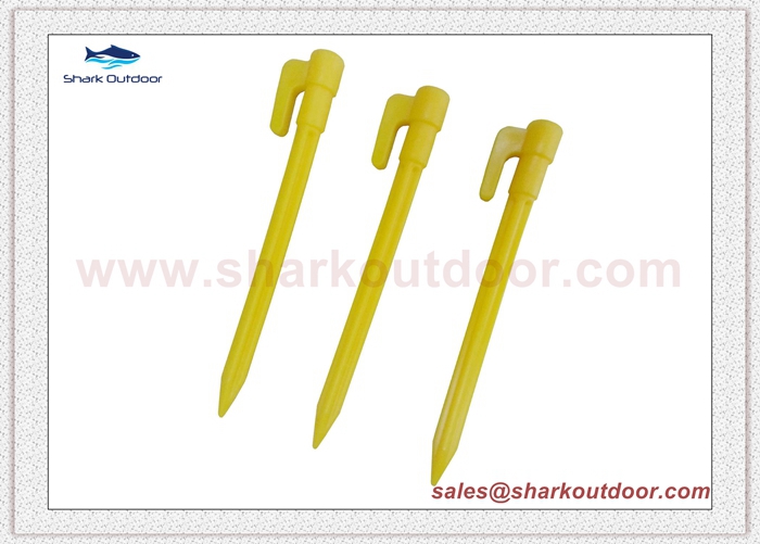 Made in China different length plastic tent peg for camping tent shelters 6 in.