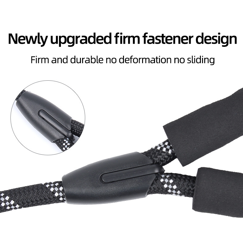 Pet Reflective Nylon Leash Explosion-Proof Flush Dog 1.5M Round Rope Foam Handle