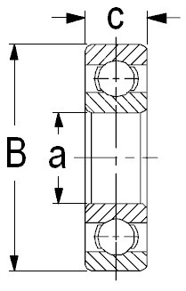 62305-2RS1 25x62x24mm Deep Groove Ball Bearing With Seals Or Shields