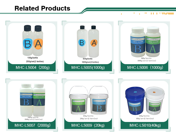 Transparent Silicone Rubber Liquid 2 Parts Small Bottle Aliquot Food Grade
