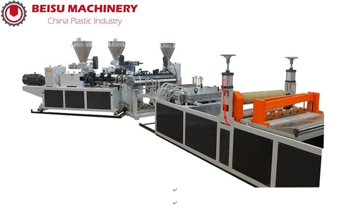 Excellent Efficiency Plastic Sheet Production Line 55KW Extruder Power