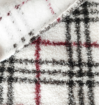 Custom Anti Pill Sherpa Fleece Fabric Teddy Print 100% Polyester Knitting