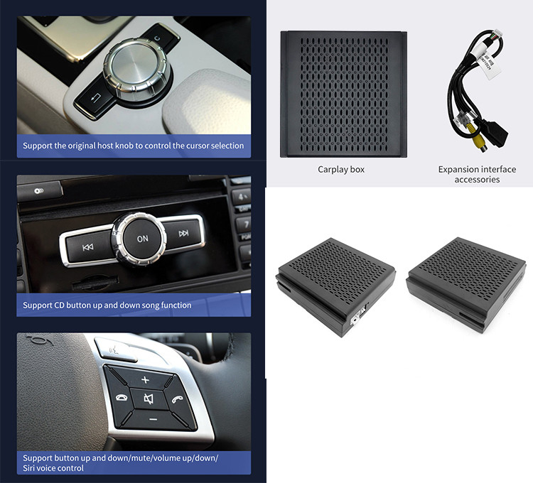 Car Video Interface For Mercedes Benz NTG4.5 BECKER System Wireless Carplay Box Plug And Play