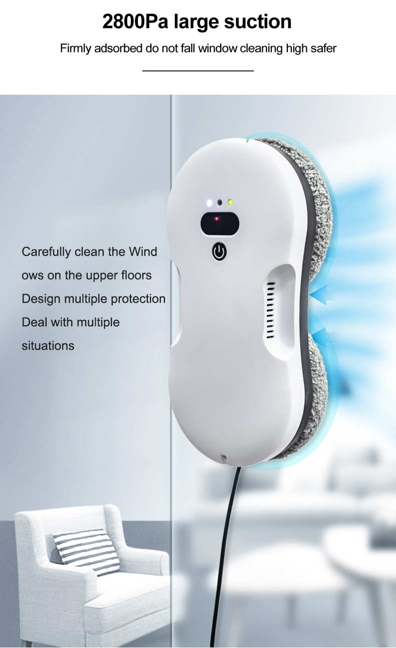 Huidi HCR-17 Dual Water Spray Window Cleaner Robot with Silk Screen Printing 295*145*62mm