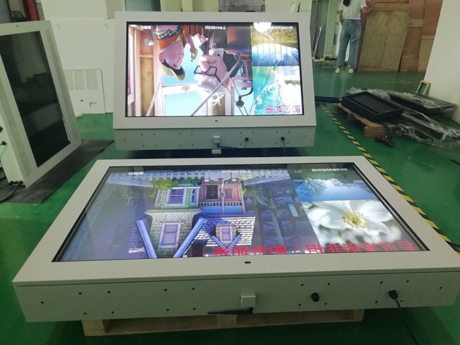 Smart Electronic 65 Inch Shopping Center Advertising Kiosk Standalone Totem Lcd Outdoor Digital Signage Enclosure