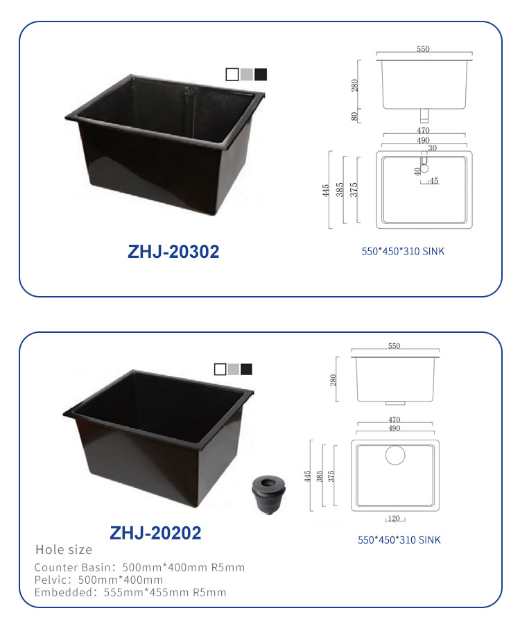 Gooseneck Faucet Chemistry Lab Sink Rectangular Polypropylene Laboratory Accessories