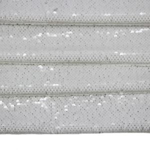 High Quality 100 Polyester white Sequin Iridescent Holographic Changing Fabric