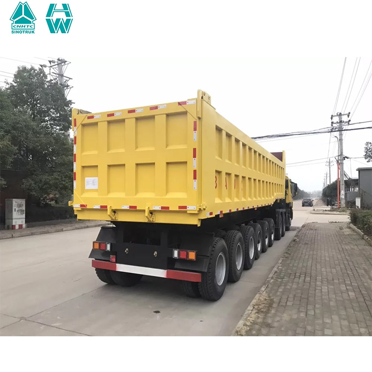 3/4/5/6 Axle Sinotruk 50CBM tipper semi trailer for Africa Mine