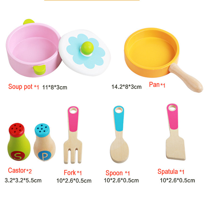 Cooking 3cm Cosplay Wooden Miniature Kitchen Set Mini Wooden Kitchen Toy