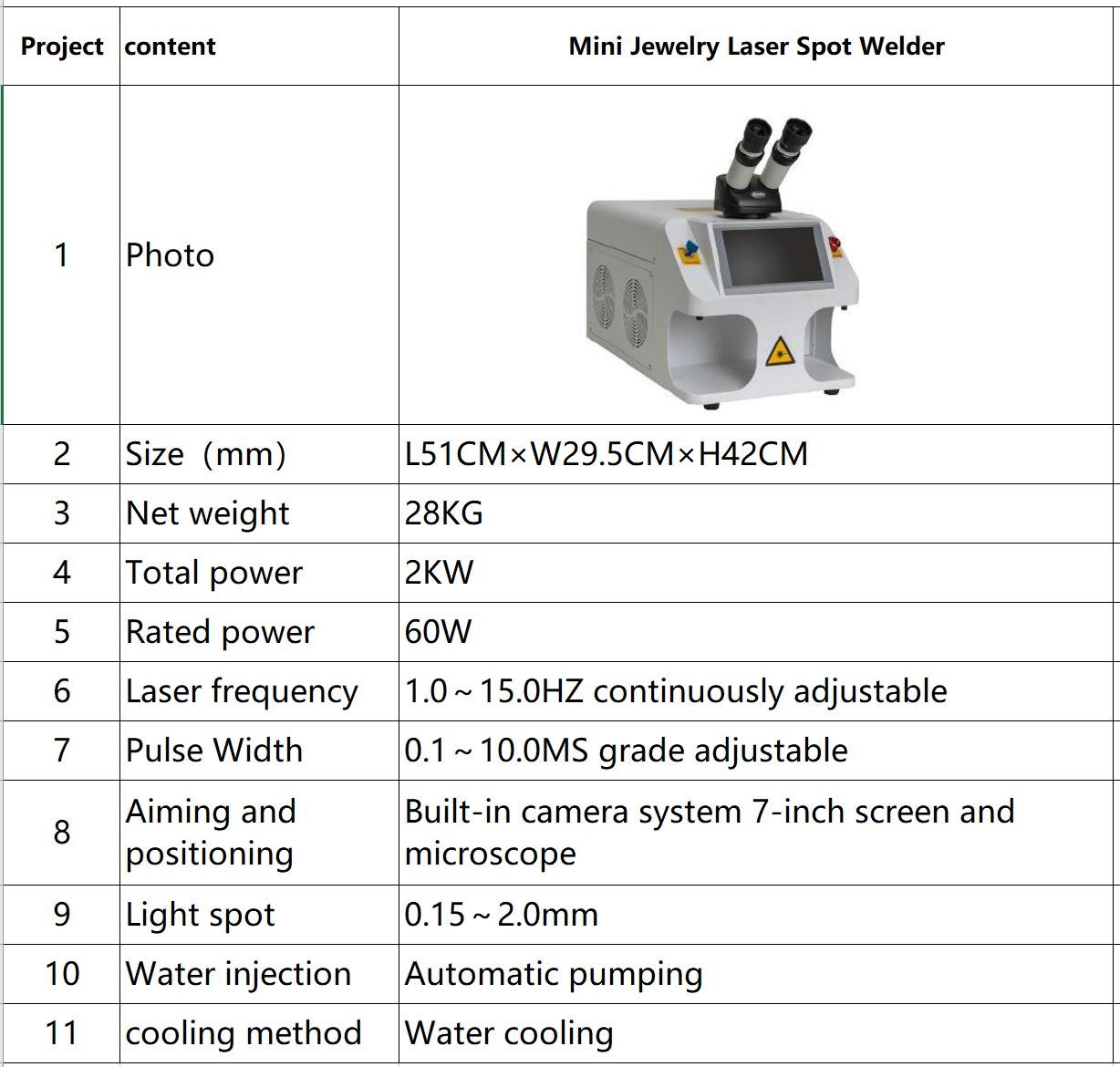 High Clear CCD Portable Jewelry Laser Welding Machine FDA Approved