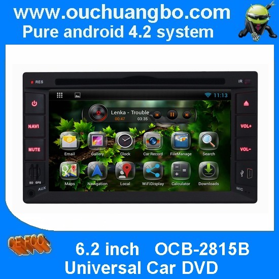 Ouchuangbo Universal Car DVD GPS Navigation Android 4.2 System USB iPod 3G Wifi Radio Player OCB-2815B