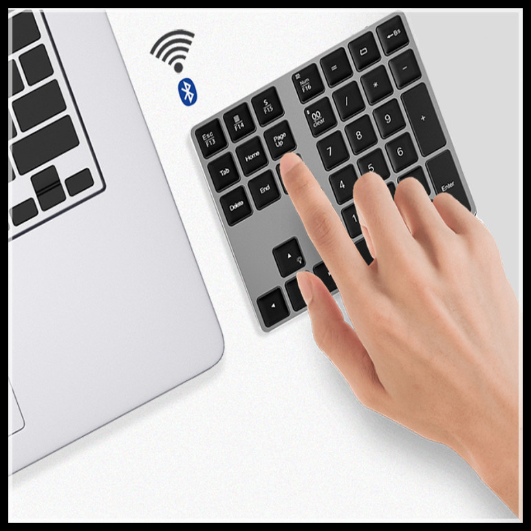Wireless Bluetooth 3.0 Pin Code Keypad Numeric Keyboard With 7 Backlight