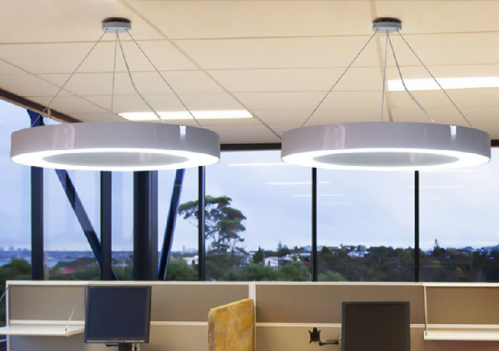 Circle Ring Commercial Pendant Lighting Fixtures , 36W 1000mm Round LED Ceiling Light