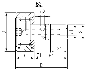 CF30-1VBUUR CF30-1VUUR CF30-1VBR Full Needle Bolt Roller Bearing 35*80*30 mm Single Row