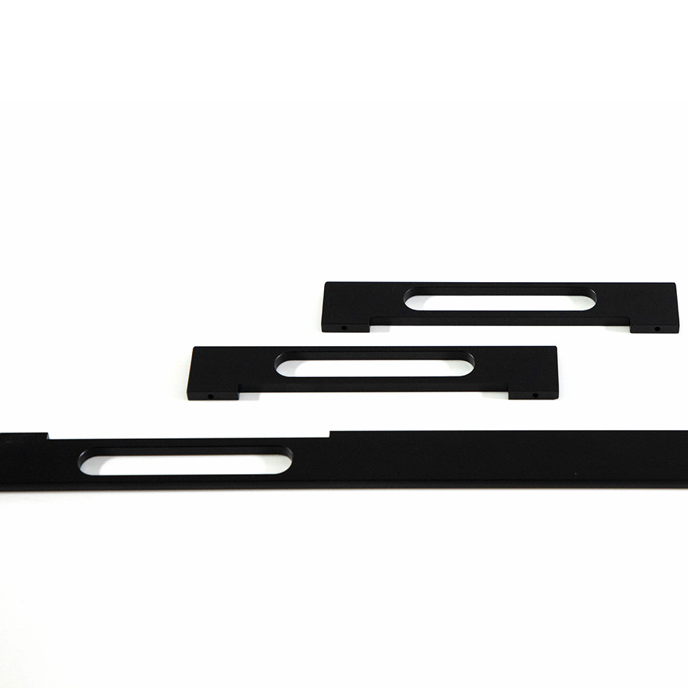 220mm Aluminium Furniture Handles Black Sliding Cupboard Door Handles