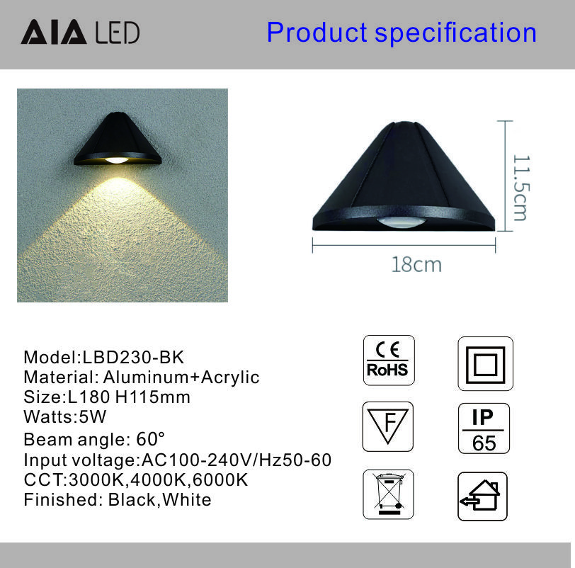 Outdoor wall lamp waterproof garden lamps exterior wall light up and down luminous spotlight villa wall washing lighting