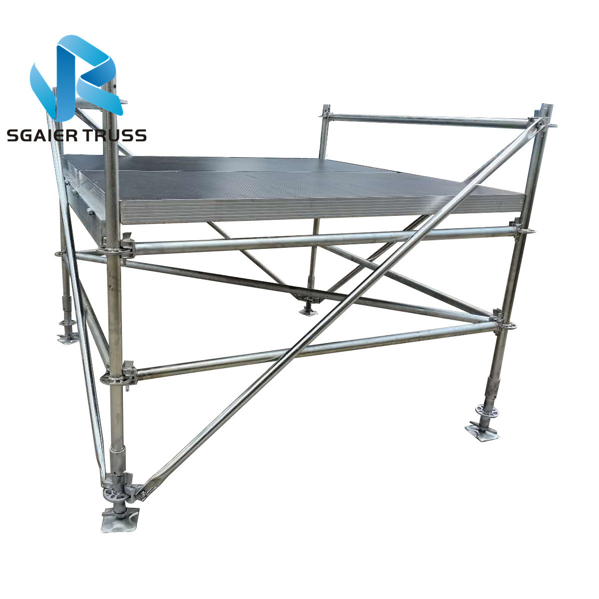 Adjustable Foot 4x8ft 2*1m Modular Steel Stage Scaffolding