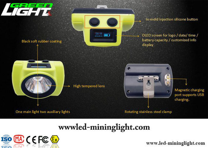 Super Bright Rechargeable LED Headlamp Explosion Proof 6.8Ah Li - Ion Battery 1