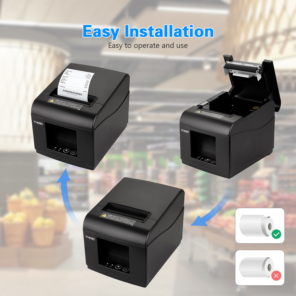 Highly Reliable 80mm Receipt Printer Usb / Lan / Rs232 / Bluetooth / Wifi Interface Machine