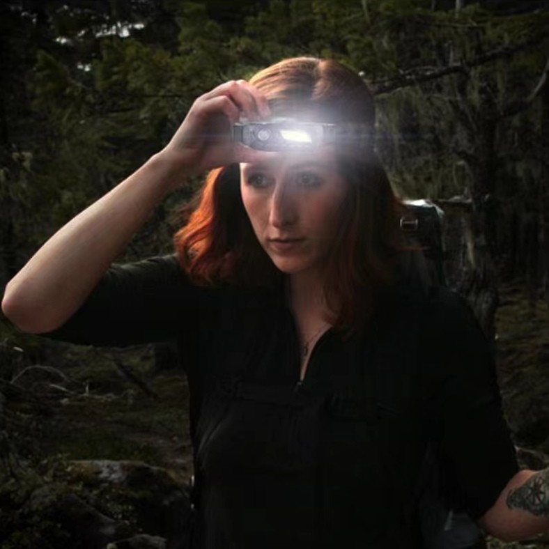 Waterproof LED Headlamp With TPU Band 8000lm Lumen 100-500M Beam Distance