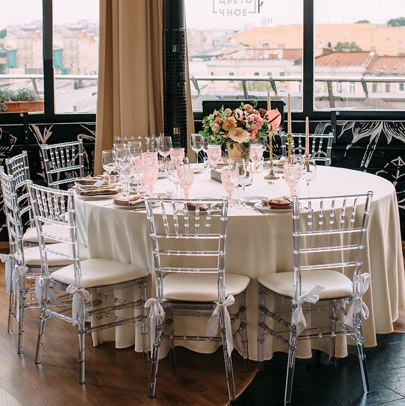 Clear Dining Chairs Crystal Transparent Seat, Modern Dining Chairs, Side Chairs for Wedding Party Event Reception
