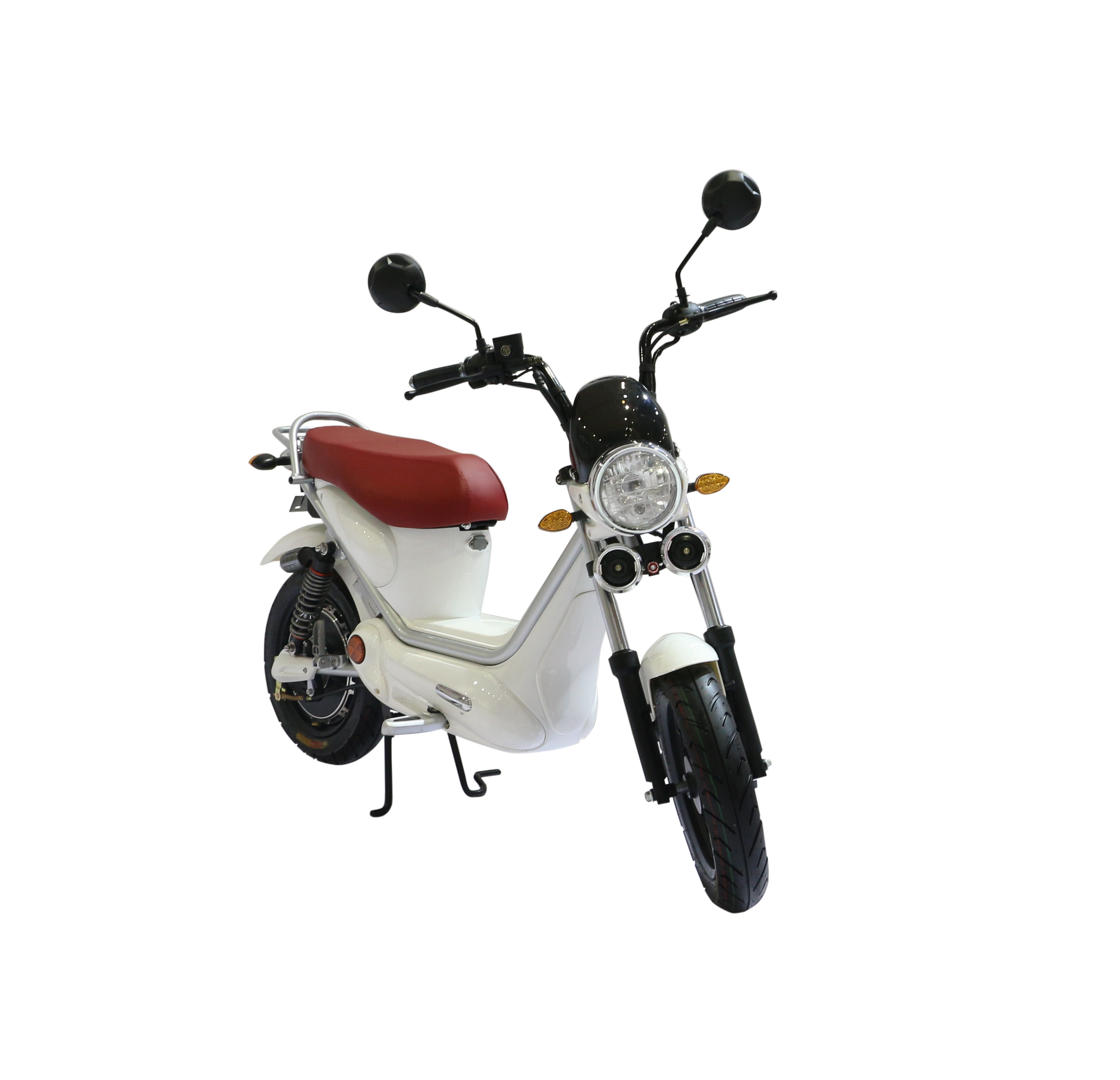 White Electric Bike Scooter For Adults , 38km/H Pedal Assist And Throttle Ebike