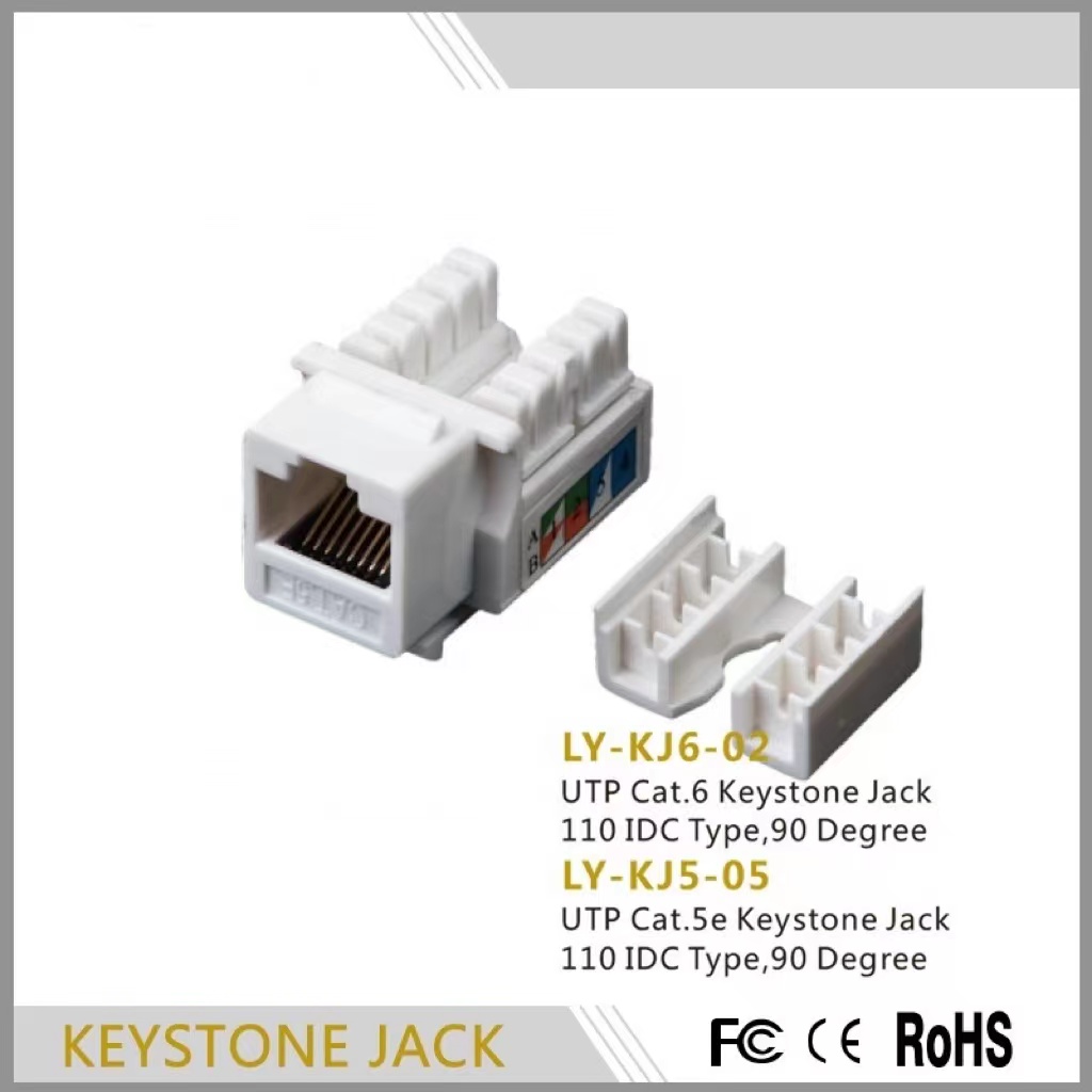 Exact Cables Cat5e/Cat6/Cat6A Networking Module Rj45 Keystone Jack for Cat3/Cat5e/Cat6