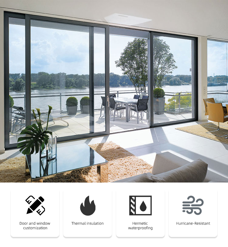 aluminium frame glass sliding door lock