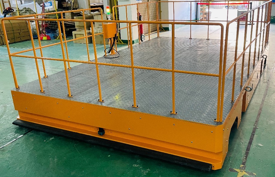 10T Automated Guided Vehicle Rail AGV Transfer Cart Remote Control