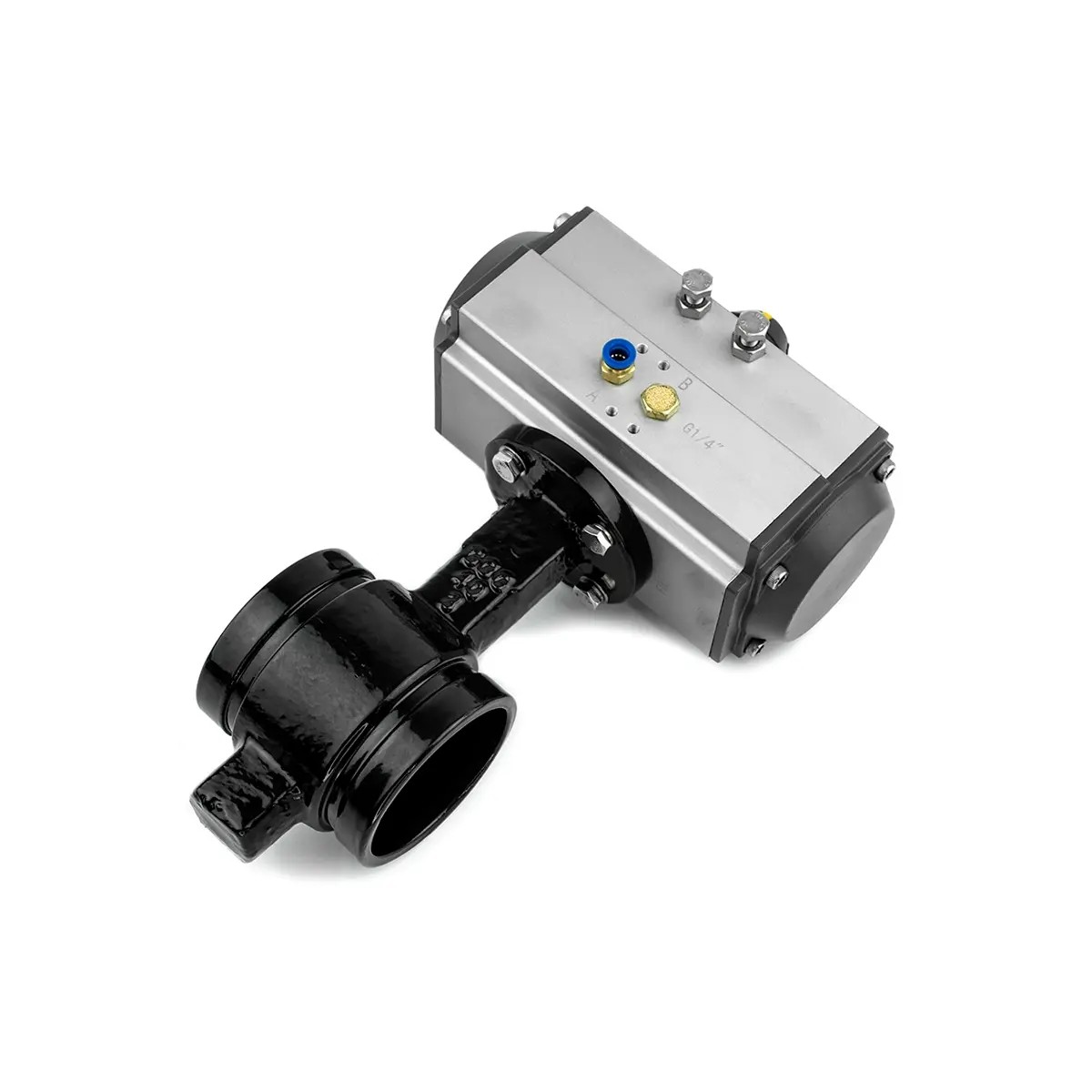 Double Acting Grooved Pneumatic Butterfly Valve For Water Trucks Irrigation