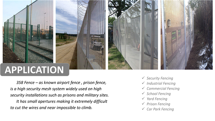 South Africa Anti Climb Galvanized Steel Wire Prison Mesh 358 Security Fence
