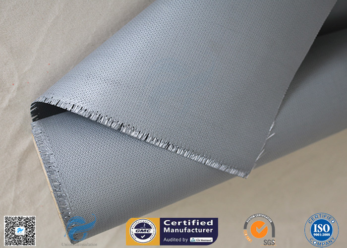 3732 E - Glass 1.2m Width Heat Resistant 0.45mm Gray Silicone Coated Fiberglass Fabric