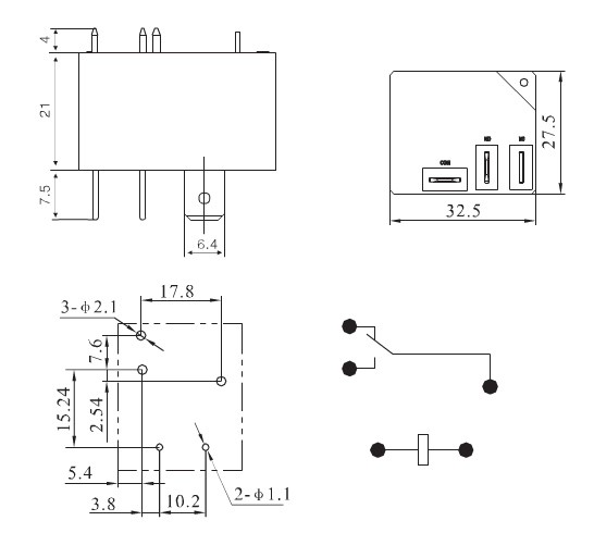 T93 20a/30a 220v sealed mini pcb coil mounting relay