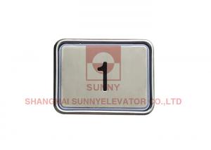 China Square Stainless Steel elevator Push Button Switch DC 12-36V Plastic Frame on sale