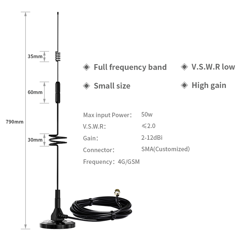 9dBi Magnetic Base Antenna for 4G LTE Cell Phone Signal Booster Improve Your Signal