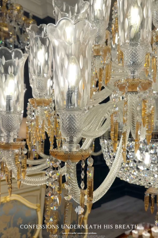 Luxury France Style Chandeliers With Champagne Pendants