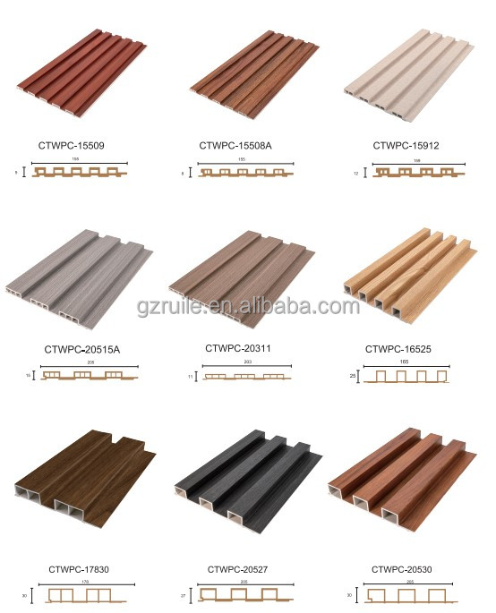 Relle WPC Fluted Wall Panel Smooth Finish 9mm-15mm Plastic Cladding Boards