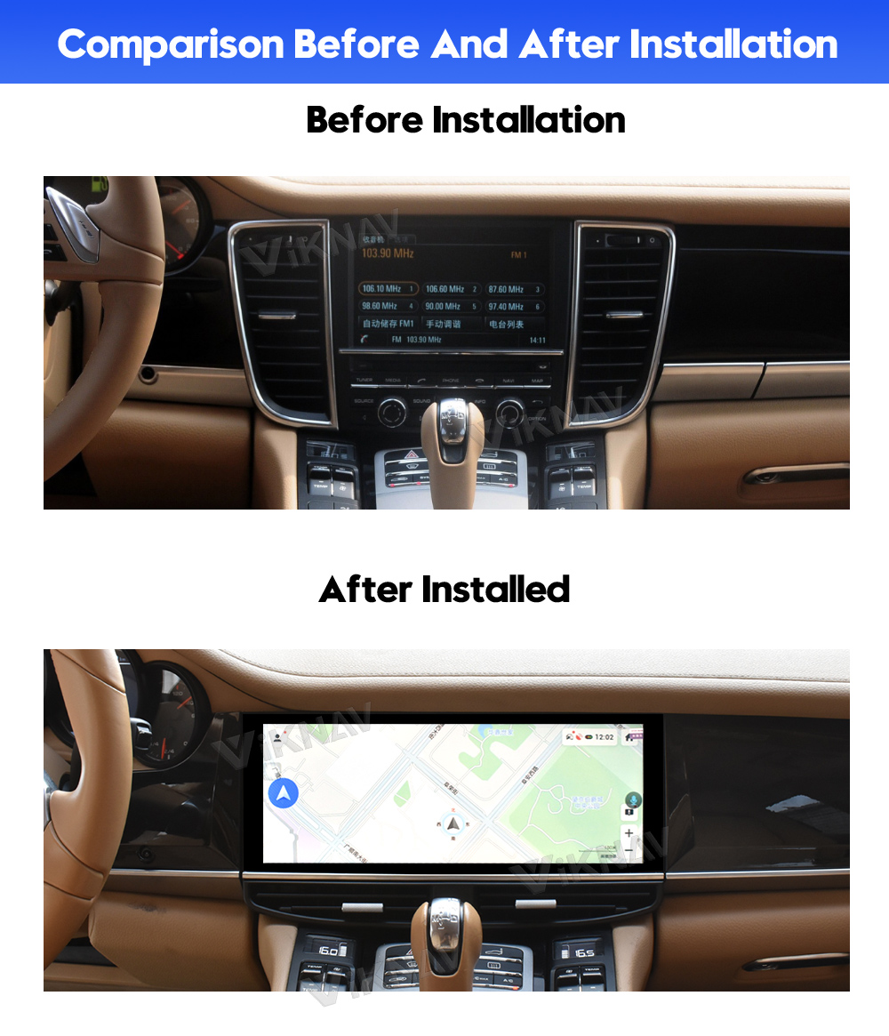 Viknav Car Radio For Porsche Panamera(2010-2016)12.3 inch Blue light screen Multimedia Player GPS Navigation DVD Auto