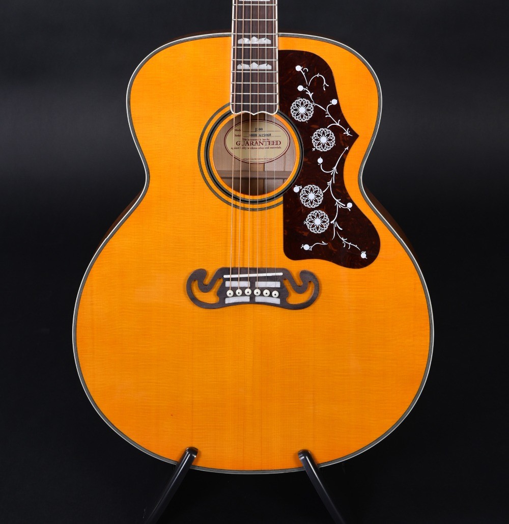Customized 43 Inch Jumbo size solid wood J200 style acoustic guitar