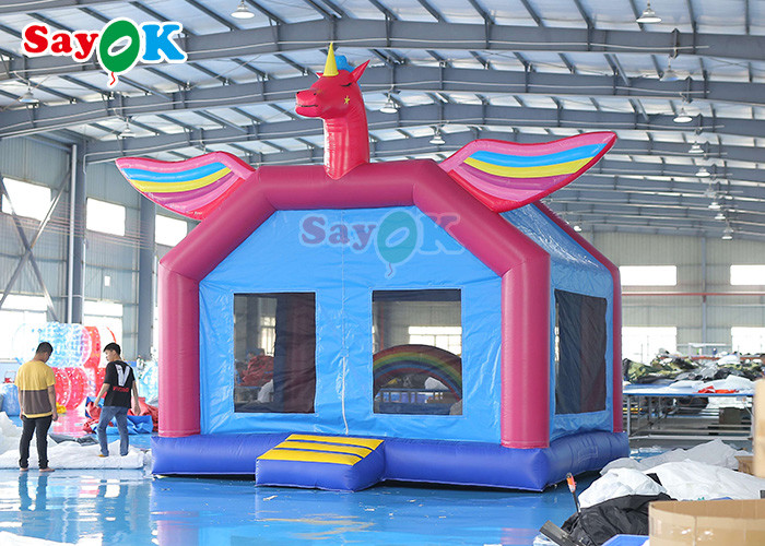Moon Inflatable Bouncers For Party Unicorn Jumping Bounce Castle House With Slide