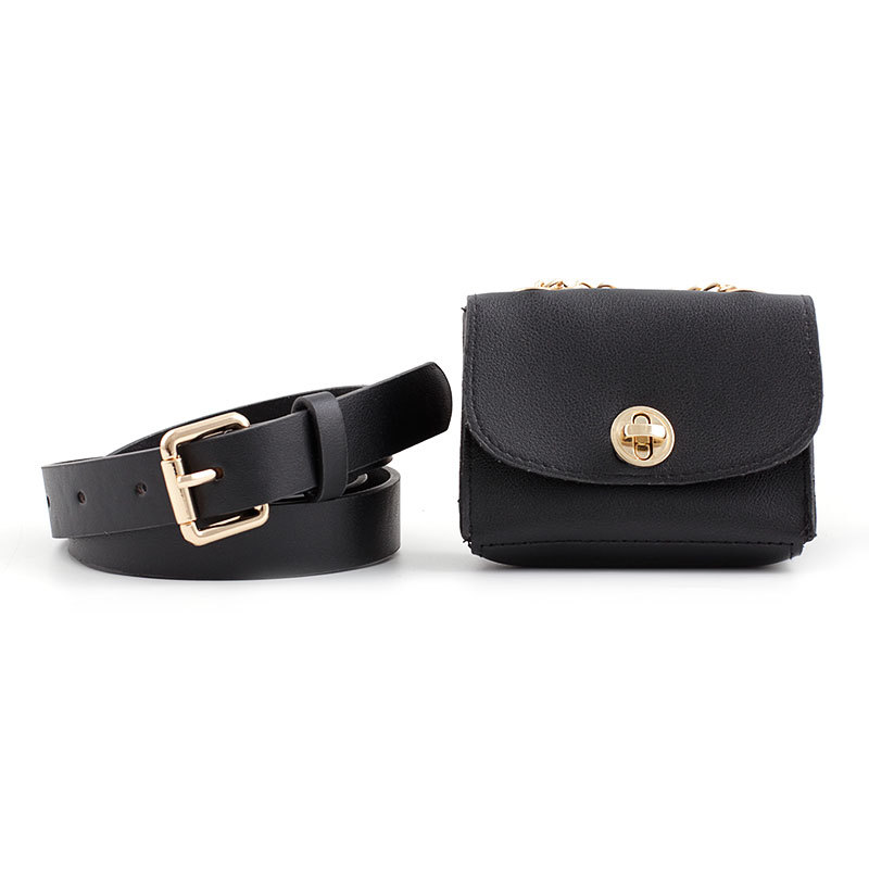 Waist Bag Female Girdle Leopard Stripe 2 In 1 Ladies Belt Bag Waist Bag Belt Mobile Phone Flap Leather Fanny Pack