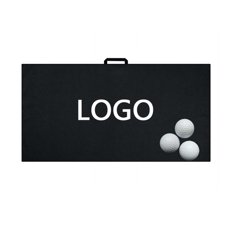 Wholesale High Quality Customizable Microfiber Printed Golf Towel Set With Silicone Brush
