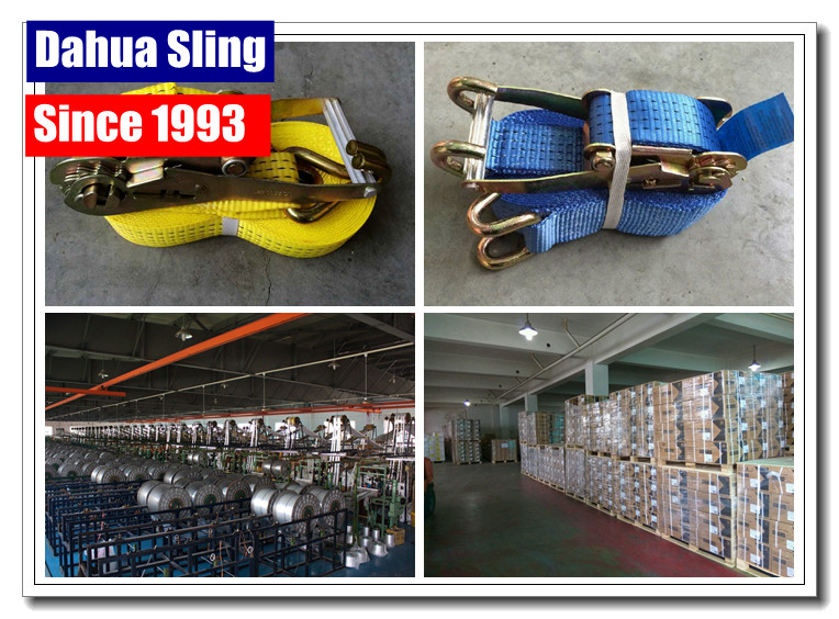 Wire Hooks 50mm Ratchet Tie Down Straps With Heavy Working Load Rainproof