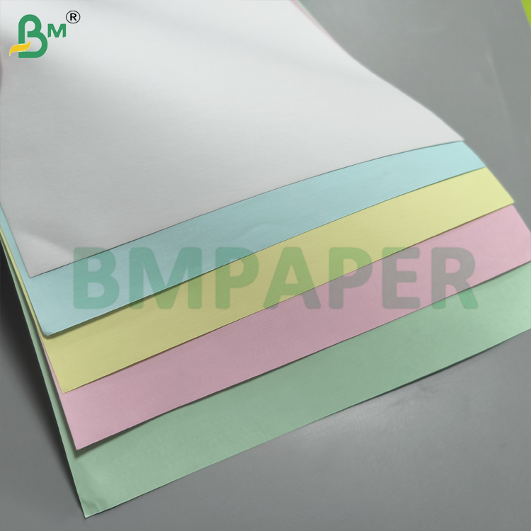 9 1/2" X 5 1/2" Premium Carbonless Computer Paper White + Colored