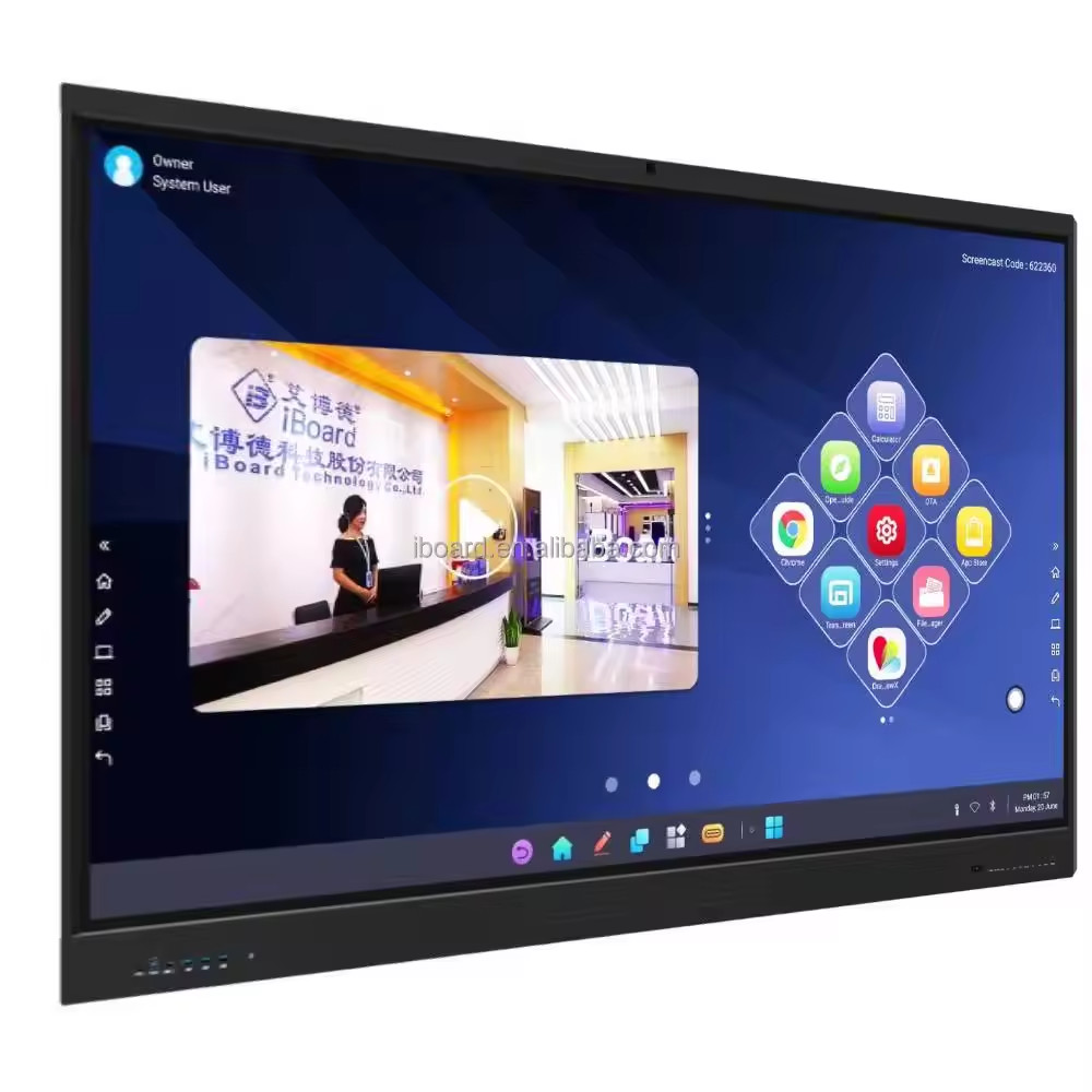 75inch Interactive Touch Screen EDLA Interactive Smart White Boards For Classroom Meeting Room Display